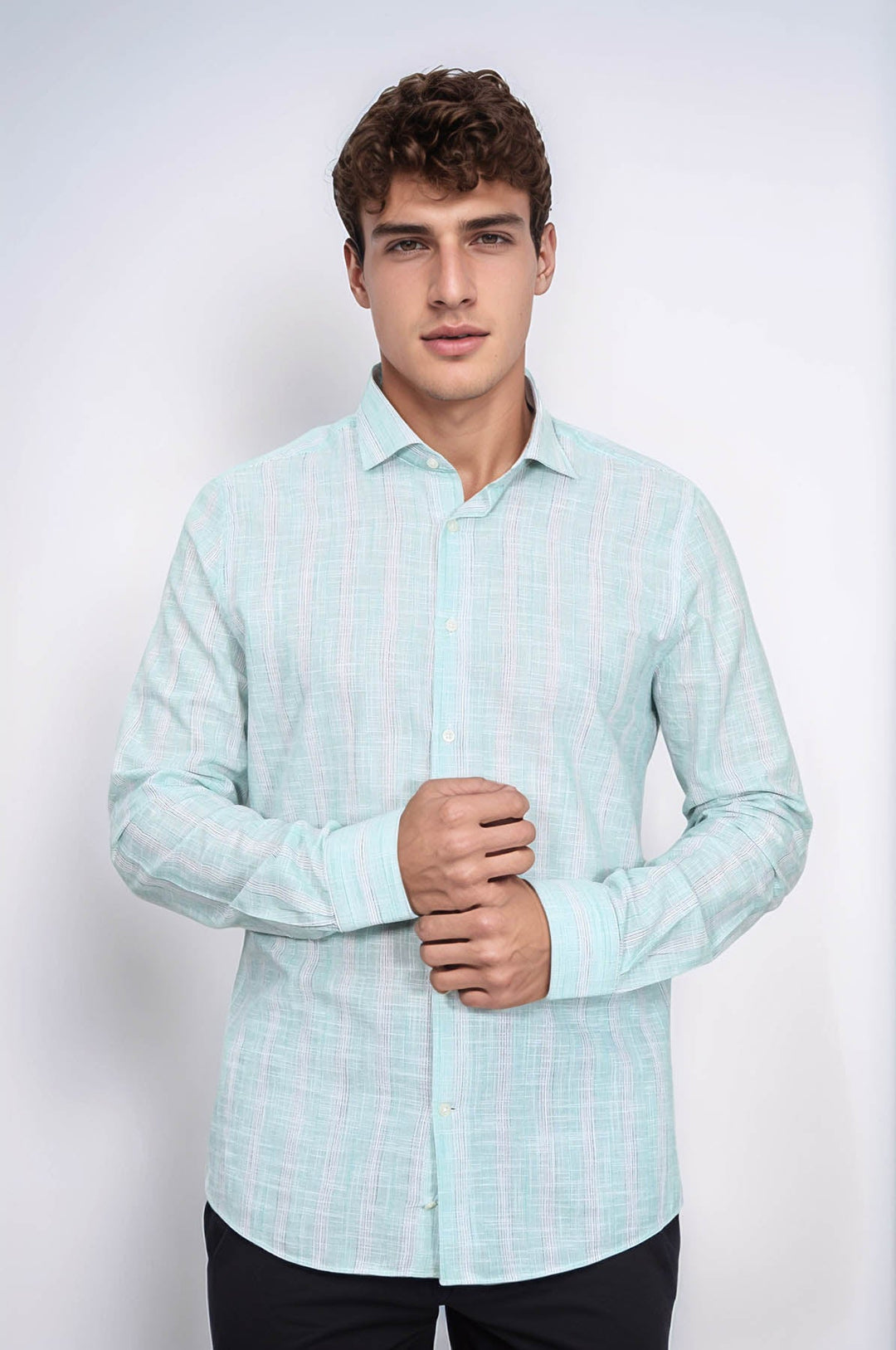 WSS Light Green Plaid Shirt  - Alexandria