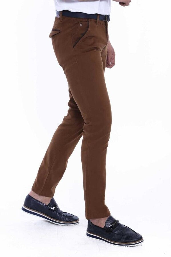 WSS Gabardin Brown Men Pants  - Lincoln