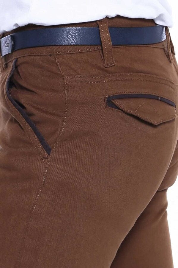 WSS Gabardin Brown Men Pants  - Lincoln