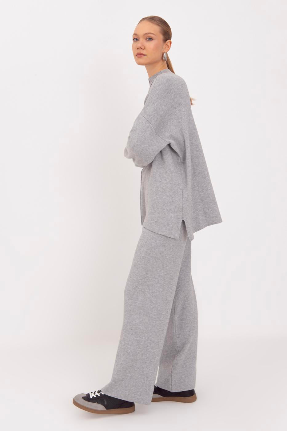 BSL Women Wide Leg Knitted Trousers - Edinburg
