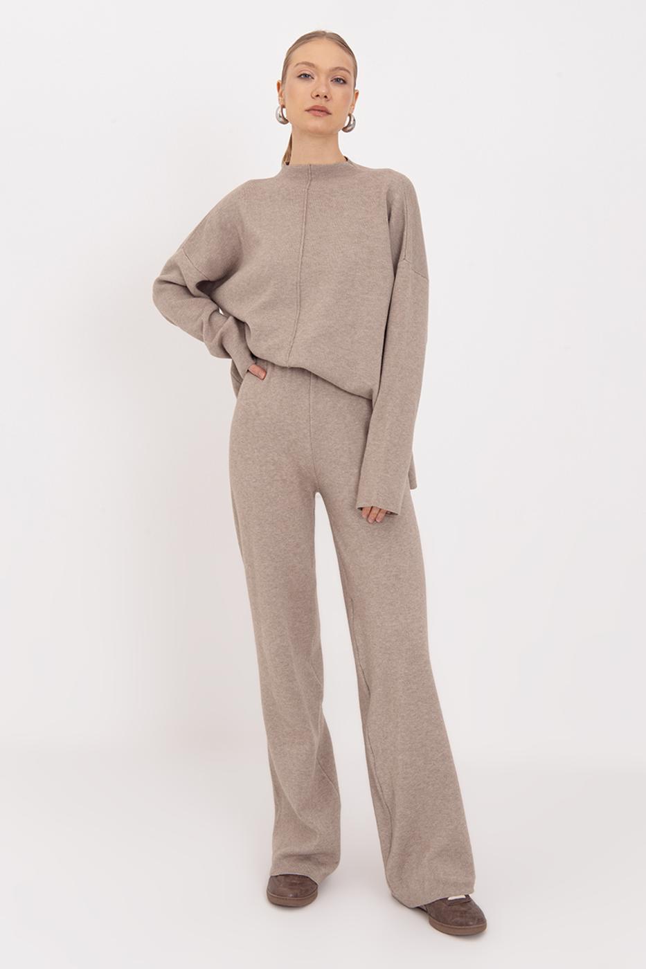BSL Women Wide Leg Knitted Trousers - Pristina
