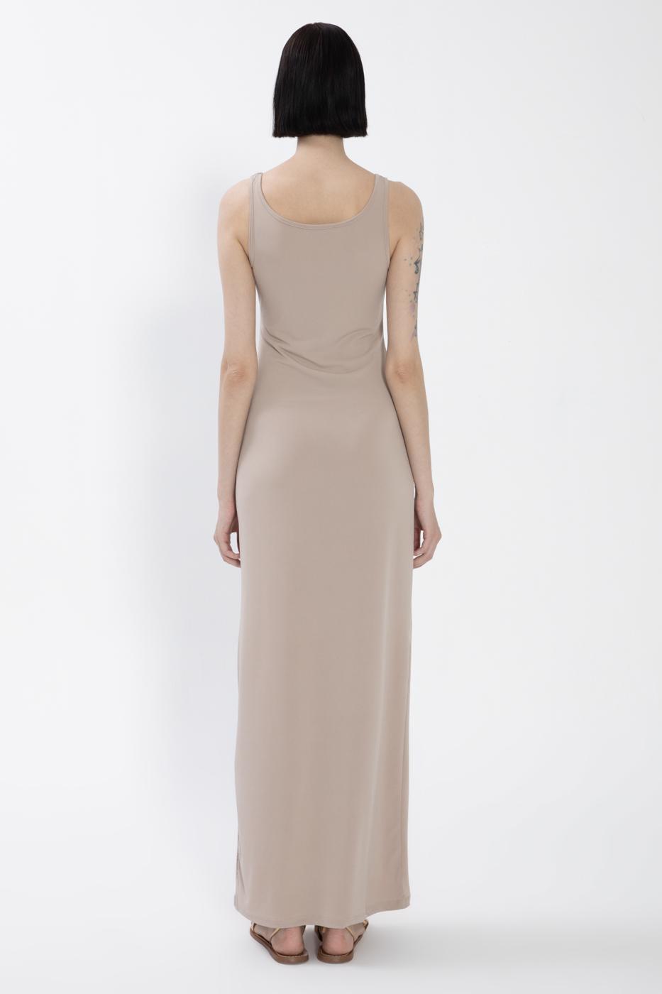 BSL Women Wide Collar Sleeveless Maxi Slim Fit Dress - Winnipeg