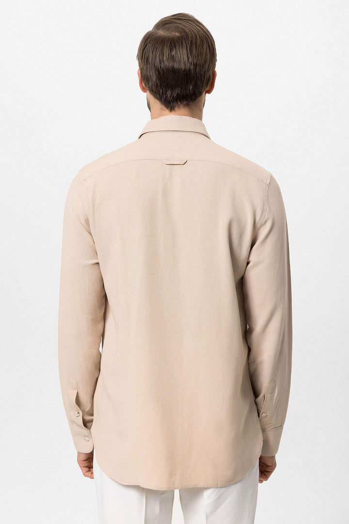 ANT Hidden Button Linen Blend Men's Shirt - Sorel-Tracy