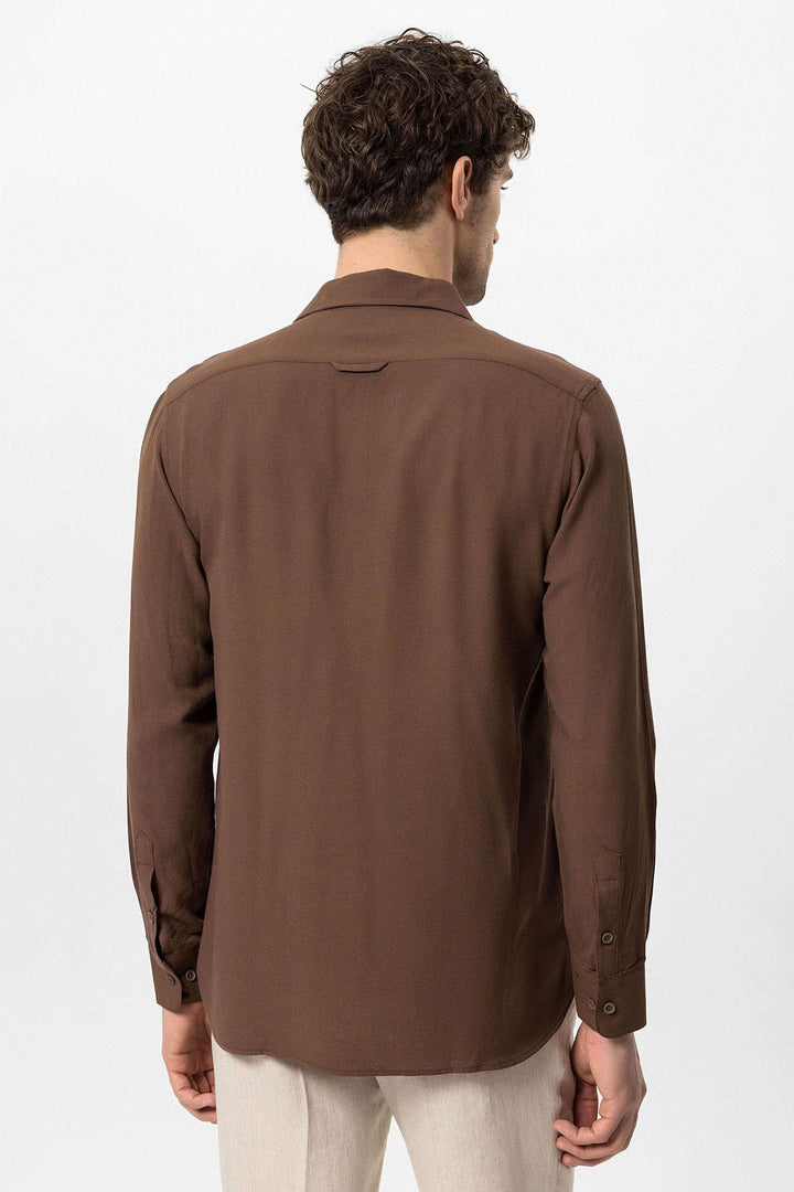 ANT Hidden Button Linen Blend Men's Shirt - Norwalk