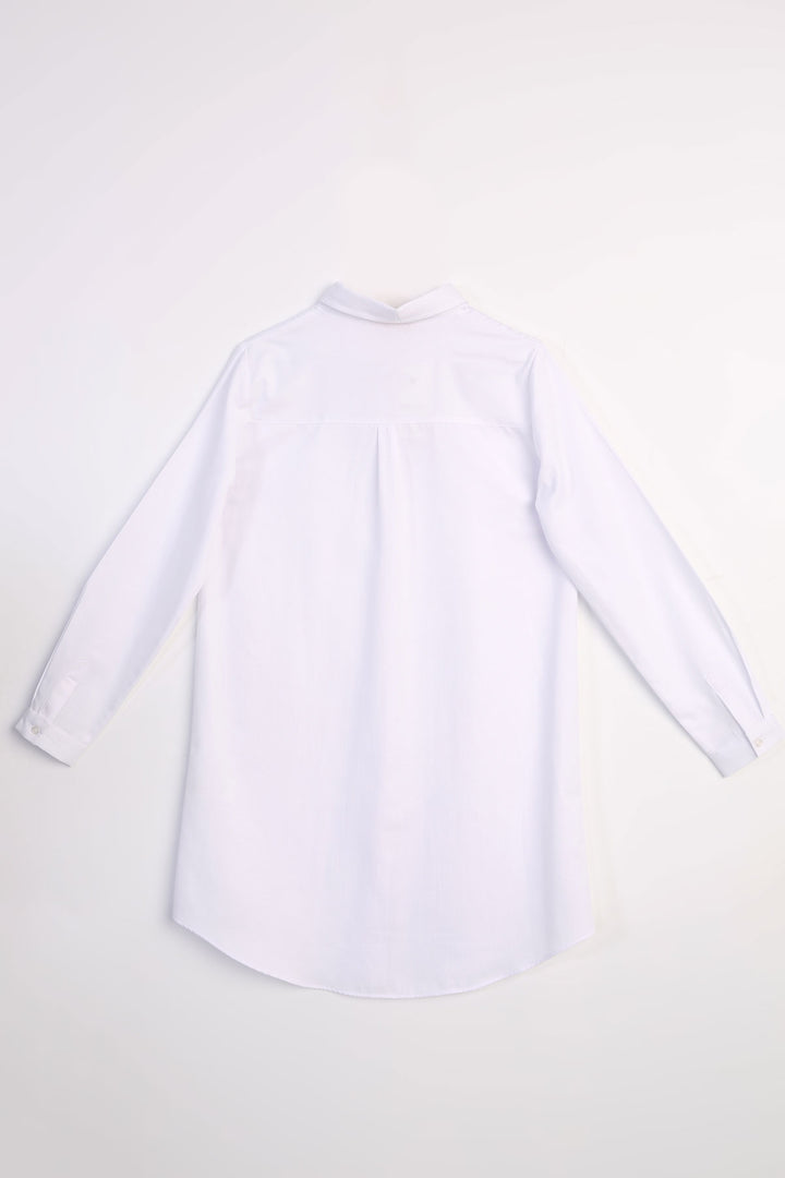 TLD Women Allday White Hidden Snap Shirt Tunic - Marcianise