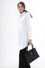 TLD Women Allday White Hidden Snap Shirt Tunic - Marcianise
