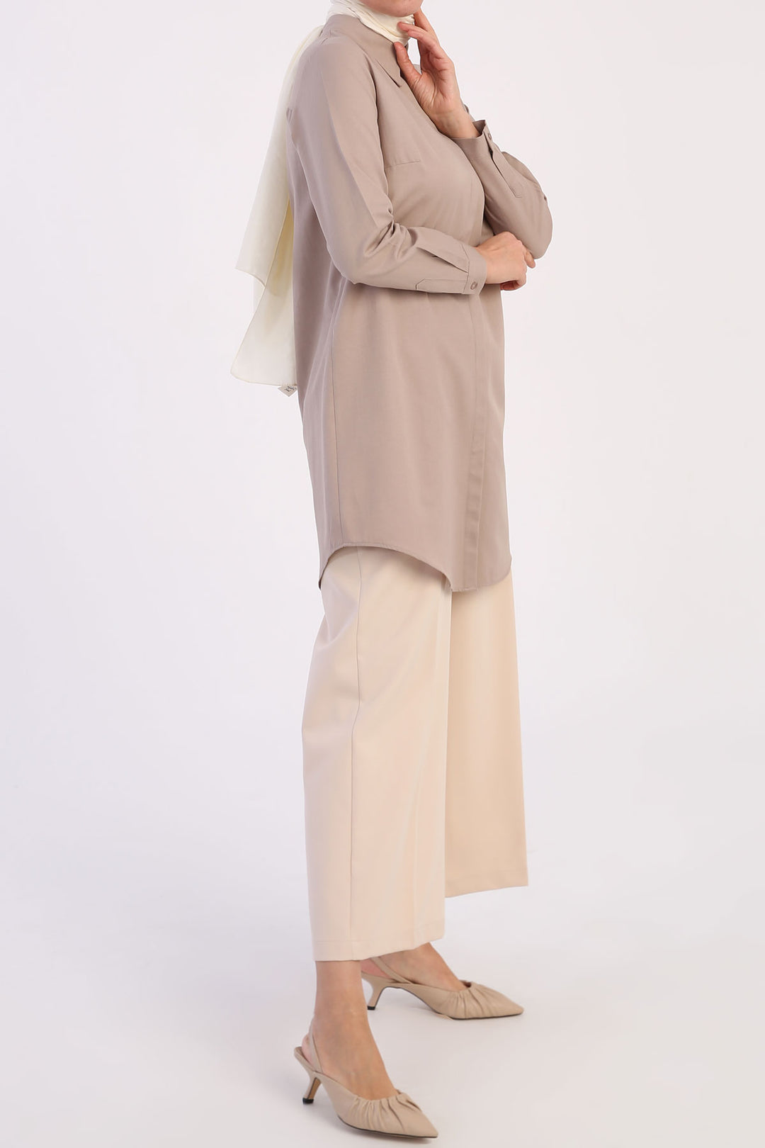 TLD Women Allday Mink Hidden Snap Shirt Tunic - Córdoba