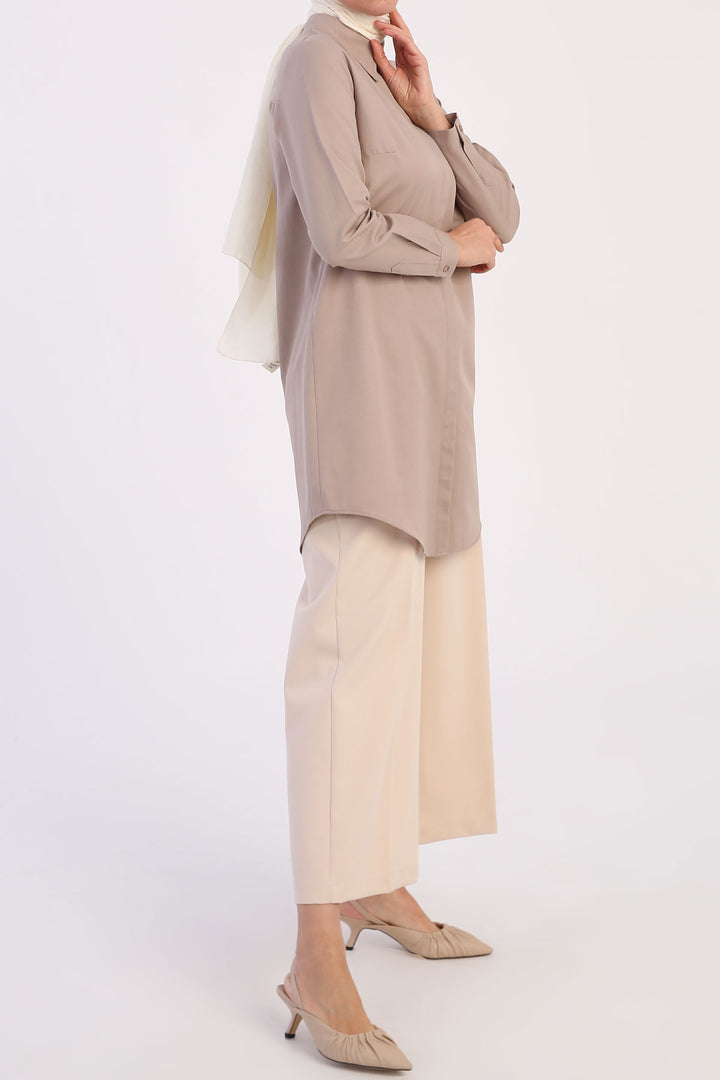 TLD Women Allday Mink Hidden Snap Shirt Tunic - Córdoba