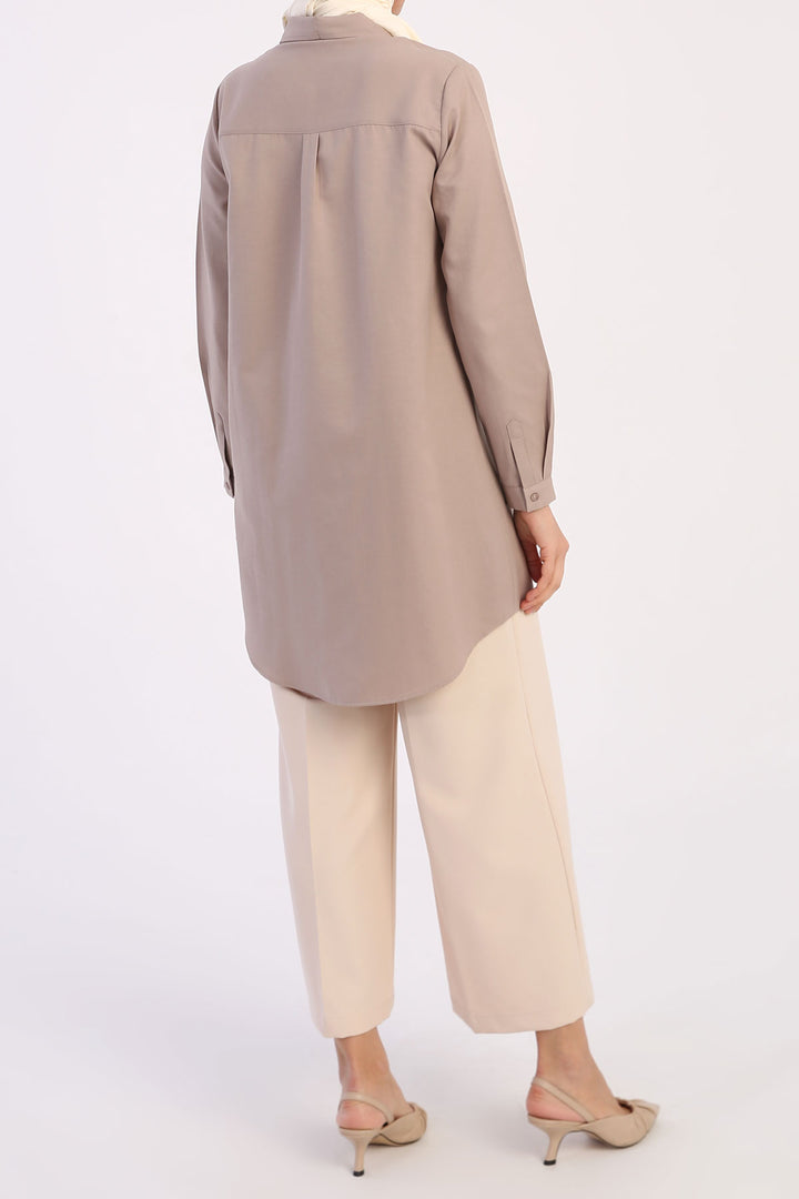 TLD Women Allday Mink Hidden Snap Shirt Tunic - Córdoba