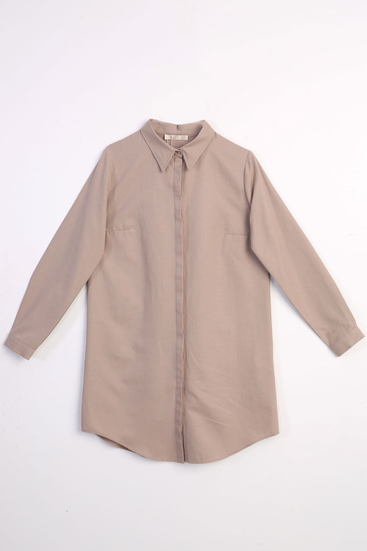 TLD Women Allday Mink Hidden Snap Shirt Tunic - Córdoba