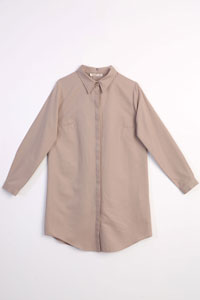 TLD Women Allday Mink Hidden Snap Shirt Tunic - Córdoba