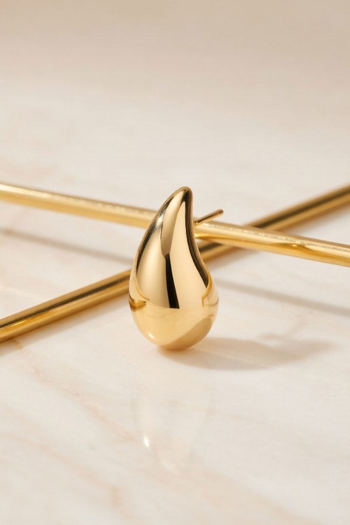 Gold Damla Model Küpe - Menifee