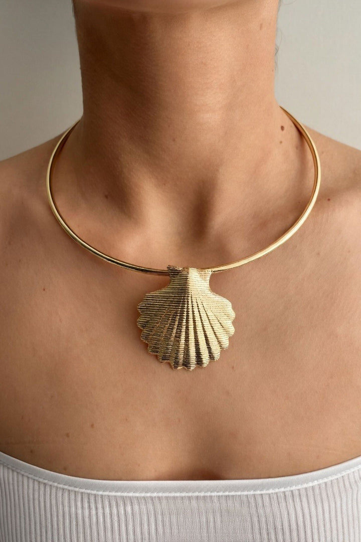 Gold Deniz Kabuğu Choker Kolye - Springfield