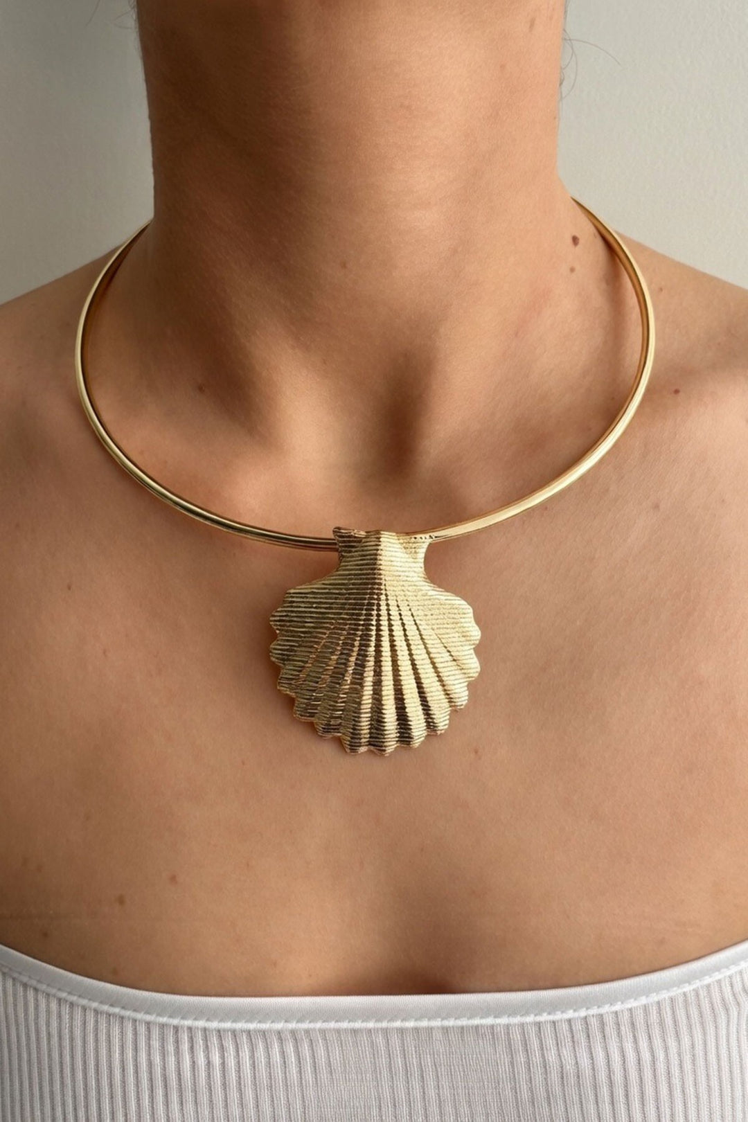 Gold Deniz Kabuğu Choker Kolye - Springfield