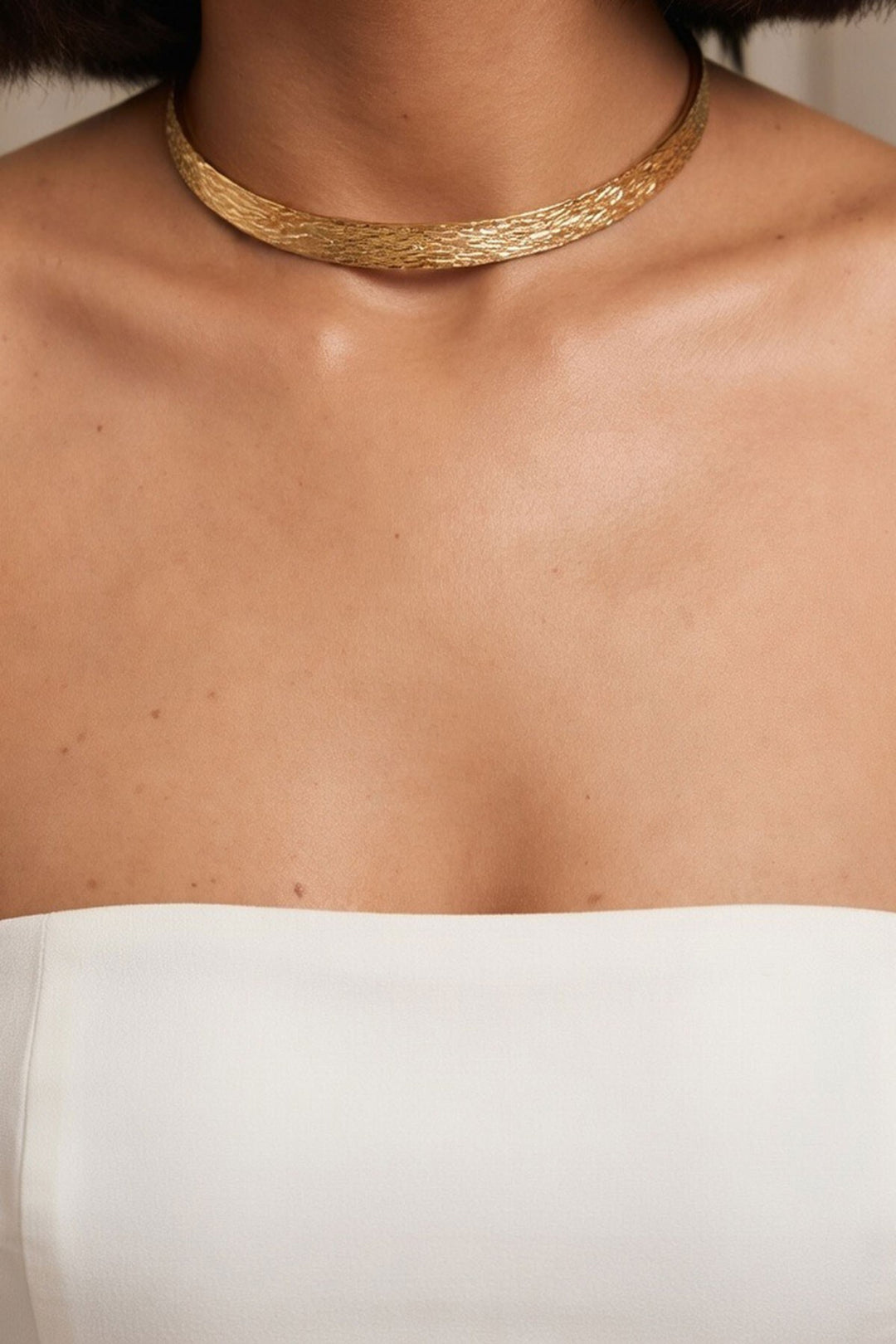 Gold Dövme Desenli Tasma Choker Kolye - Leiria