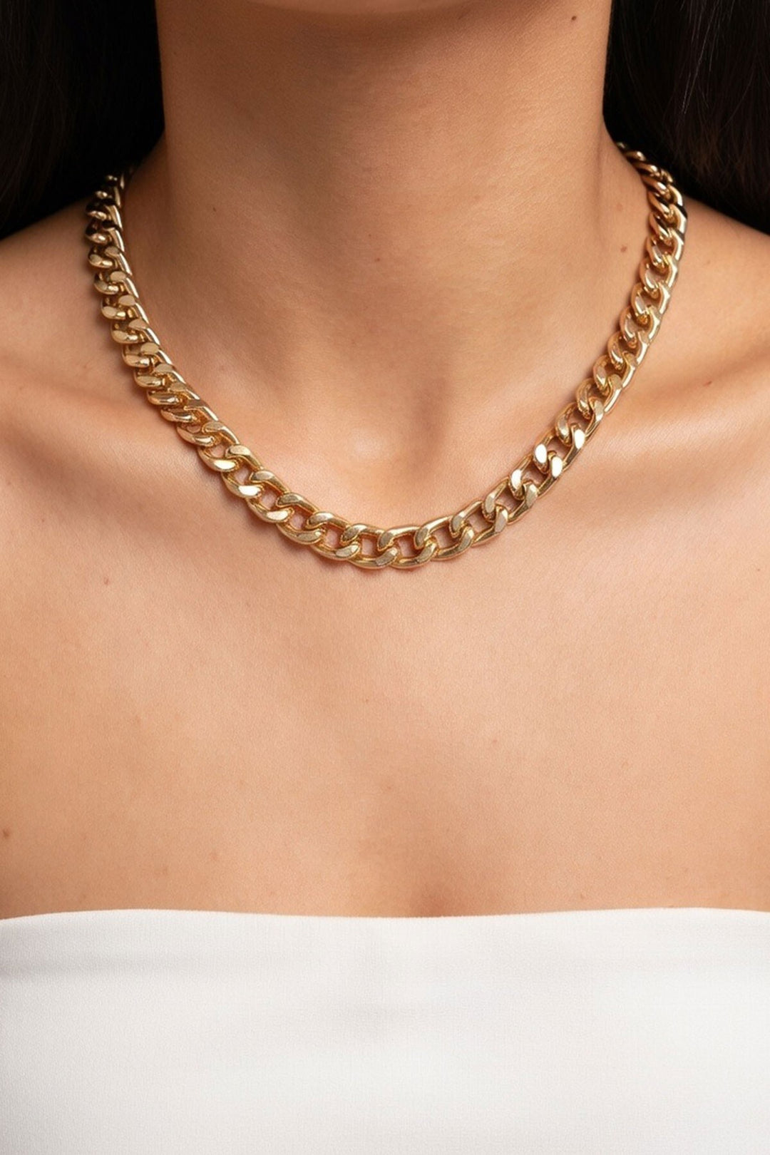 Gold Ekstra Kalın Zincir Klasik Model Kolye - Bonita Springs