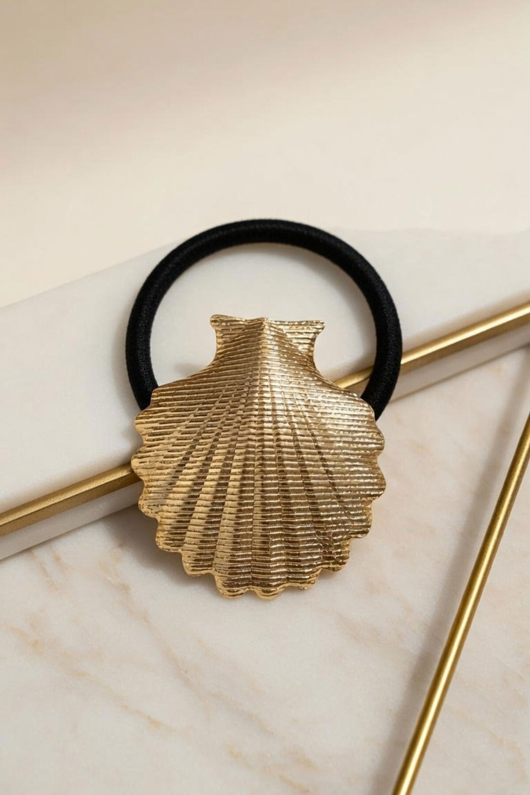 Gold İstiridye Kabuklu Saç Tokası - Ciudad del Carmen