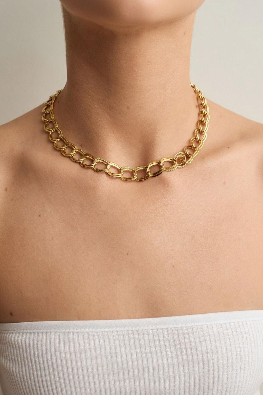 Gold Samanyolu Model Zincir Kolye - Stendal