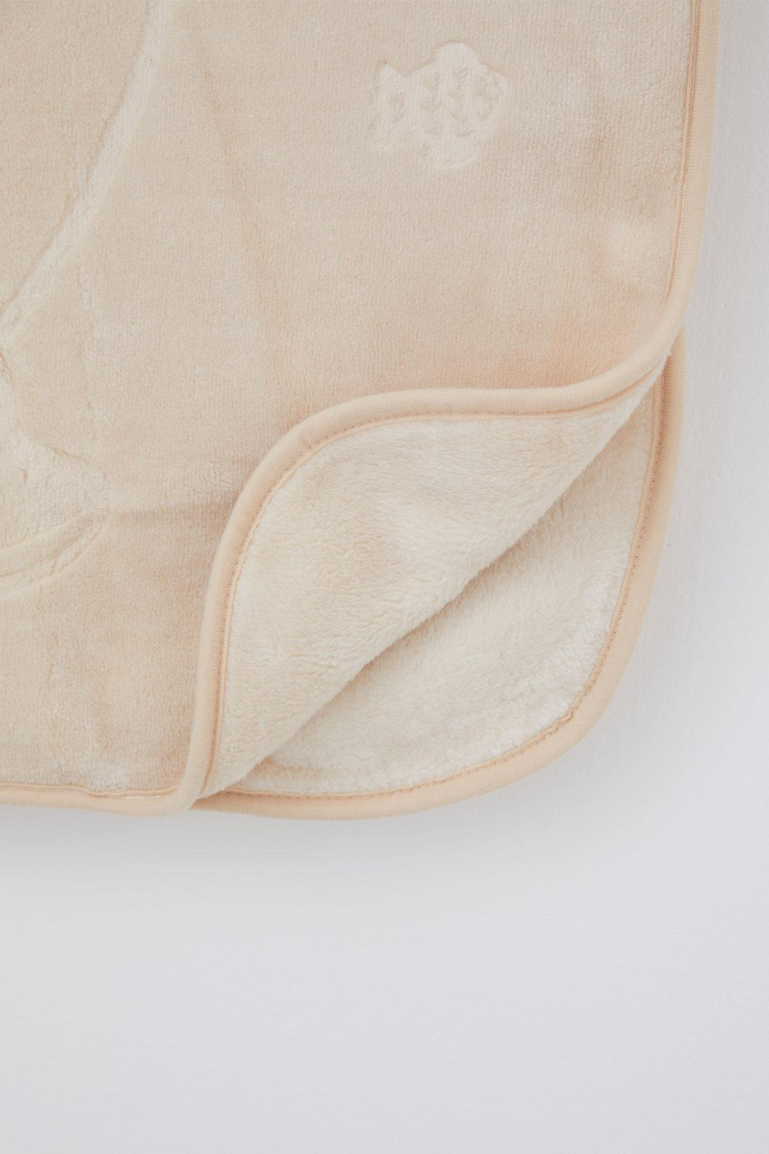 BRE Golden Golden Newborn Baby Blanket Embossed Embossed Monkey Printed Standard, Beige - Tinley Park