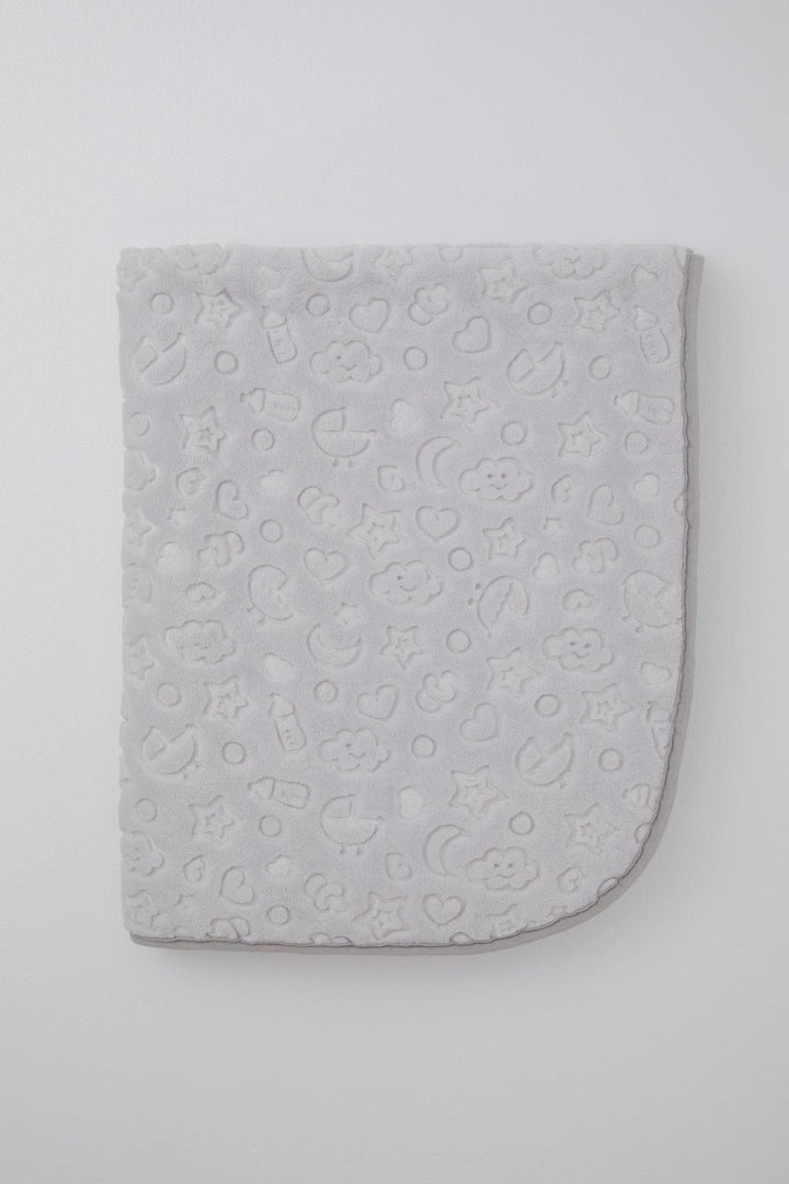 BRE Golden Golden Newborn Baby Blanket Embossed Embossed Pattern Standard, Light Grey - Huntsville