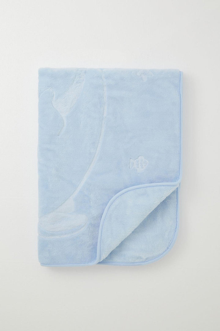 BRE Golden Golden Newborn Baby Blanket Embossed Embossed Monkey Printed Standard, Blue - St. Joseph
