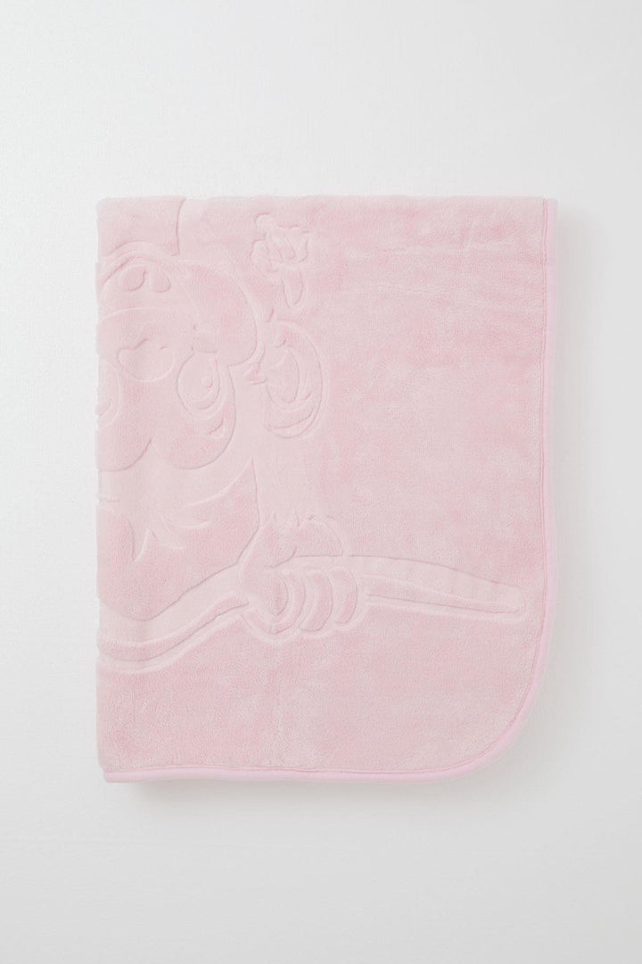 BRE Golden Golden Newborn Baby Blanket Embossed Embossed Monkey Printed Standard, Pink - La Piedad