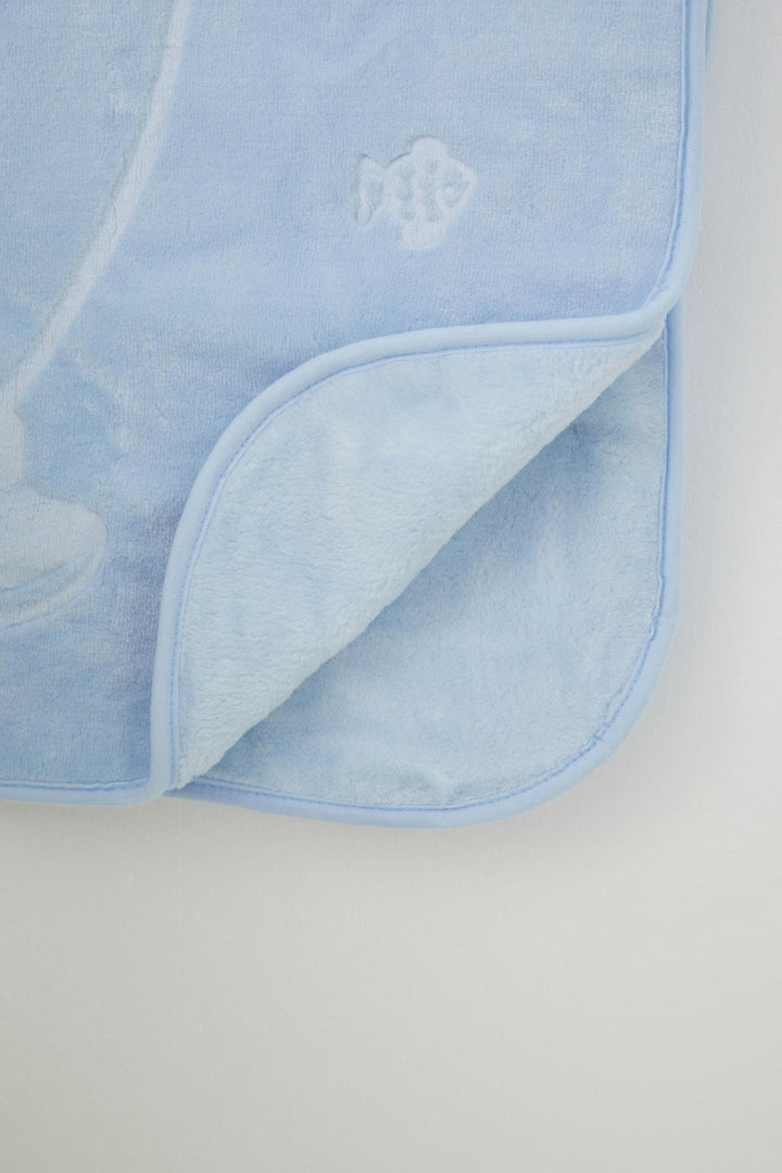 BRE Golden Golden Newborn Baby Blanket Embossed Embossed Monkey Printed Standard, Blue - St. Joseph