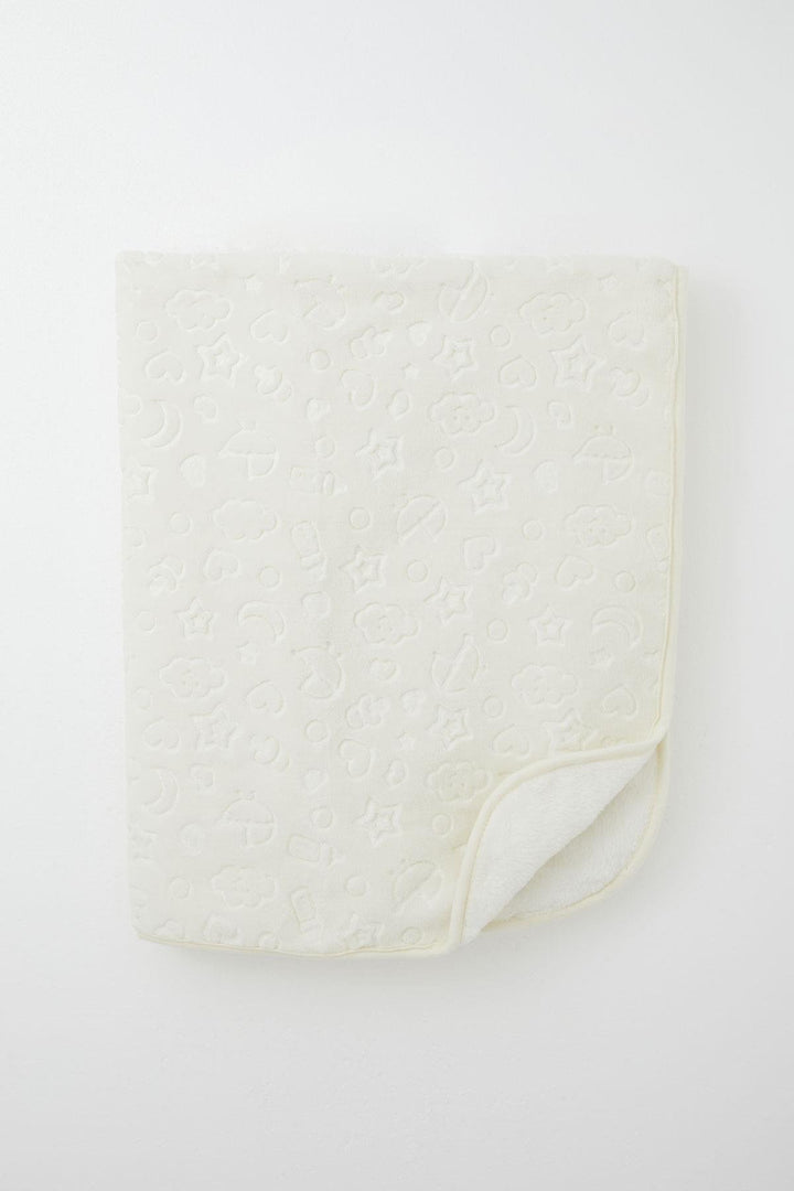 BRE Golden Golden Newborn Baby Blanket Embossed Embossed Pattern Standard, Ecru - Victorville