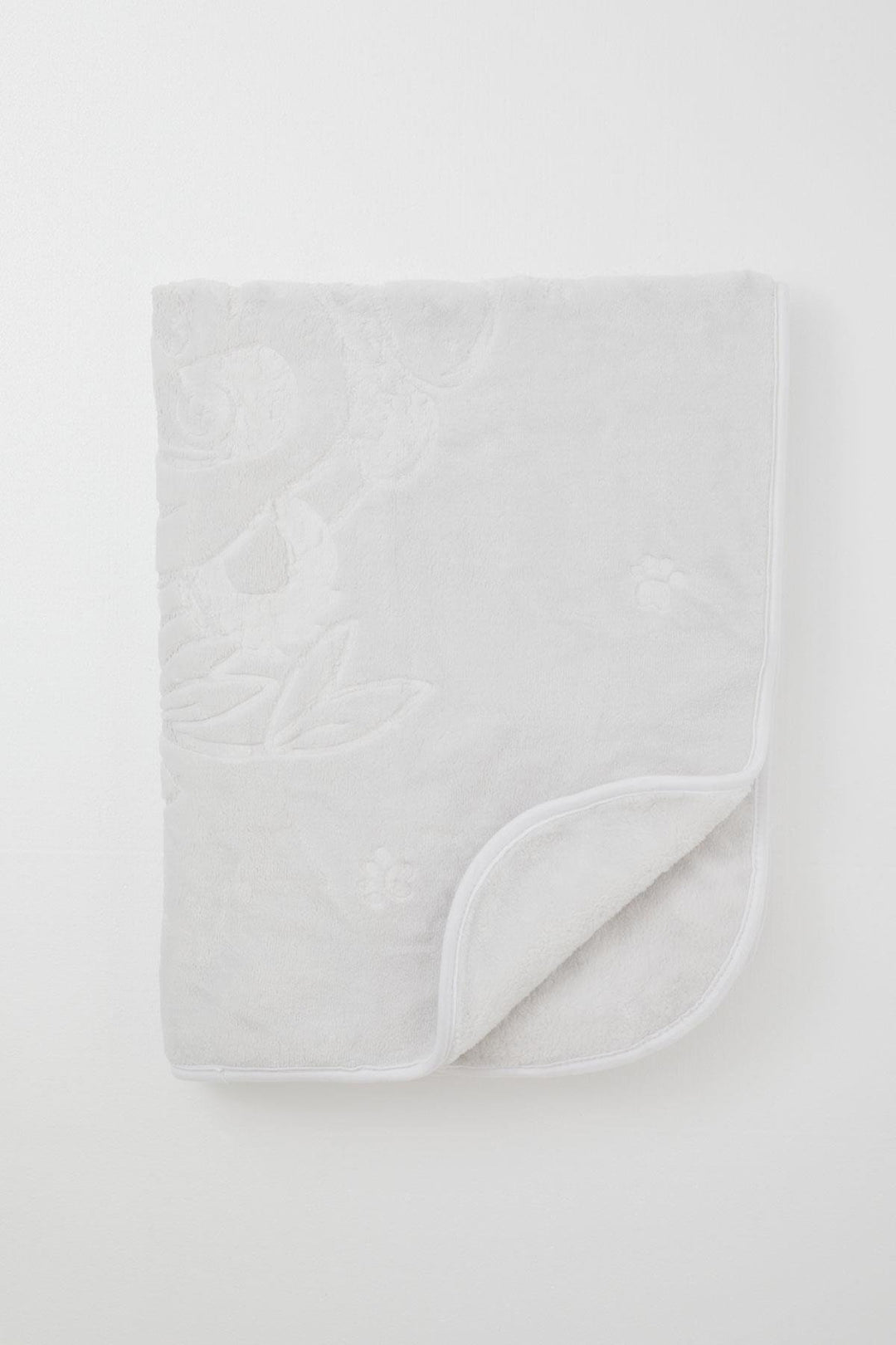 BRE Golden Golden Newborn Baby Blanket Embossed Embossed Monkey Printed Standard, Light Grey - McMinnville