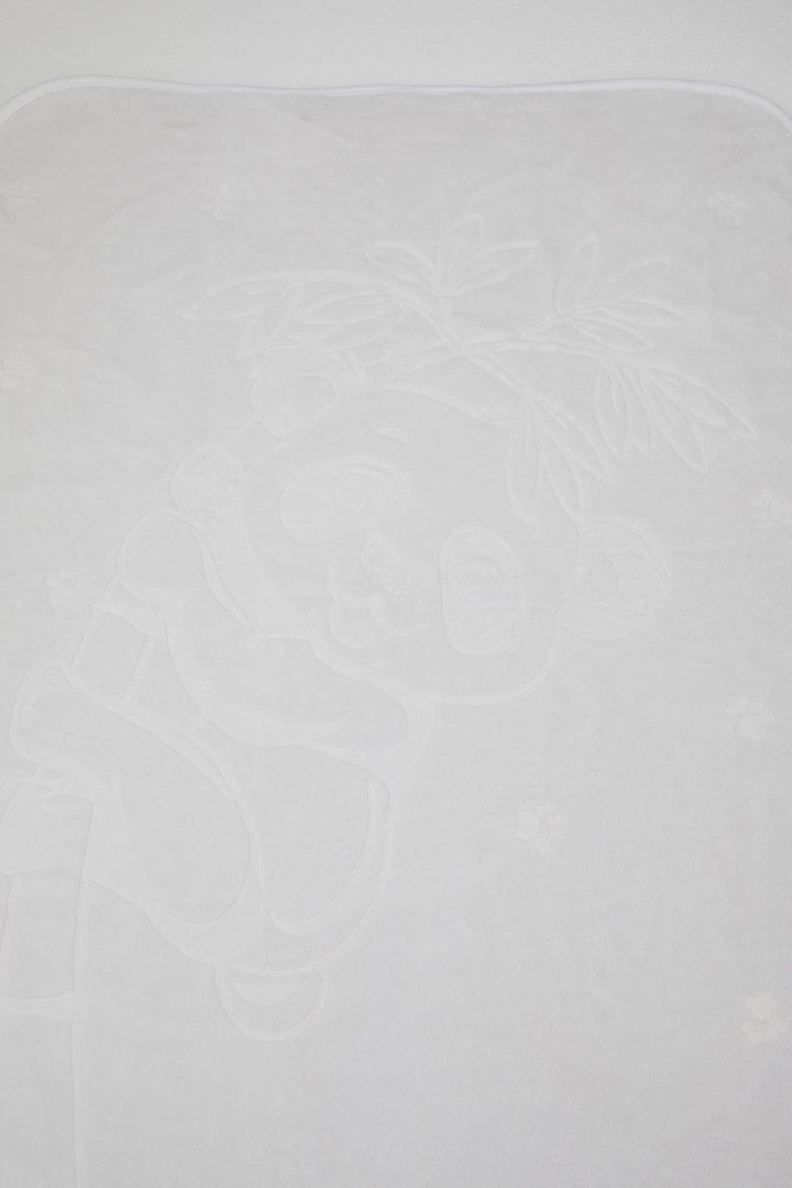 BRE Golden Golden Newborn Baby Blanket Embossed Embossed Monkey Printed Standard, Light Grey - McMinnville