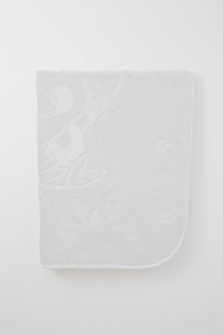 BRE Golden Golden Newborn Baby Blanket Embossed Embossed Monkey Printed Standard, Light Grey - McMinnville