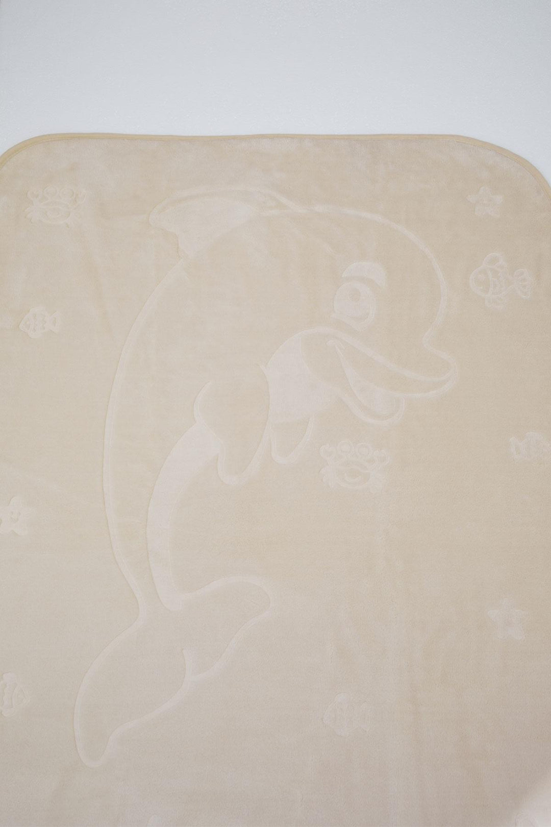BRE Golden Golden Newborn Baby Blanket Embossed Embossed Monkey Printed Standard, Beige - Tinley Park