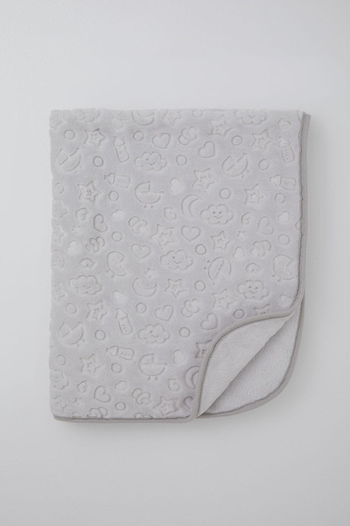 BRE Golden Golden Newborn Baby Blanket Embossed Embossed Pattern Standard, Light Grey - Huntsville