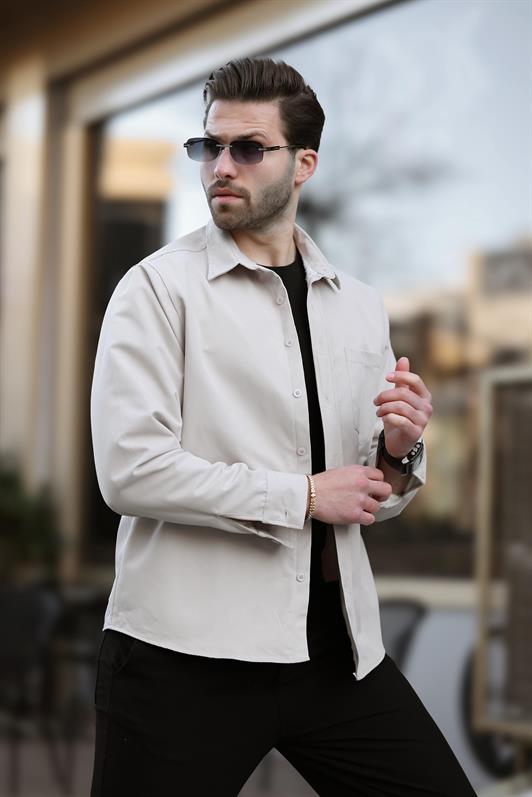 MDX Beige Inside Fleece Men's Shirt E6759 - Scarborough