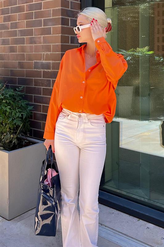 MDX Mad Girls Orange Oversized Shirt MG1369 - Brant