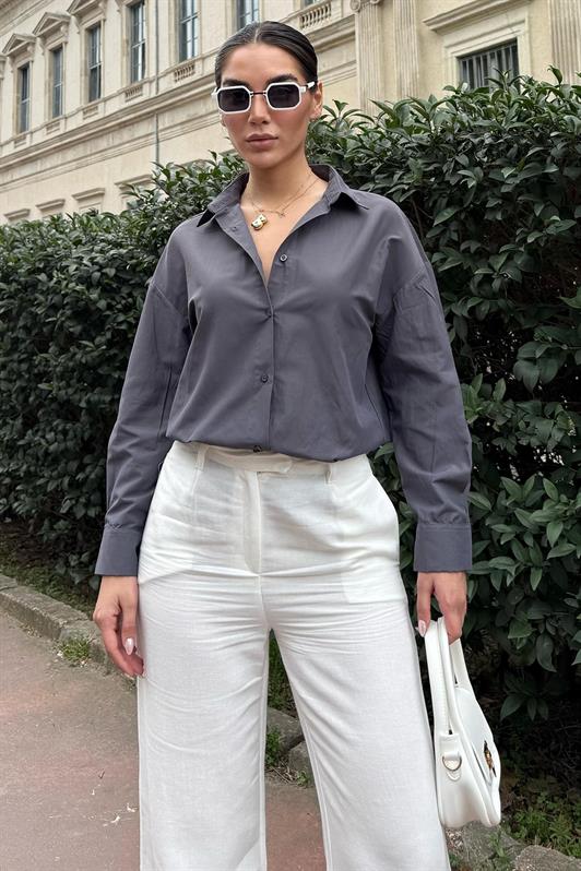 MDX Anthracite Basic Women's Shirt Mg2355 - Cuernavaca