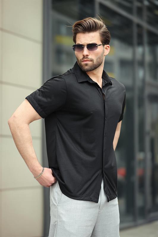 MDX Black Basic Short Sleeve Men's Shirt E6760 - Slidell
