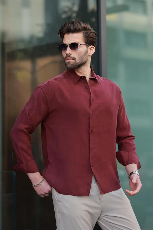 MDX Bordo Basic Long Sleeve Men's Shirt E6762 - Poti