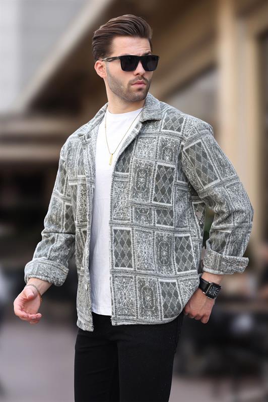 MDX Haki Patterned Single Pocket Men's Polar Shirt 6751 - Socorro