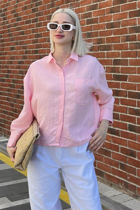 MDX Pink Striped Oversized Women's Shirt MG2093 - Country Club