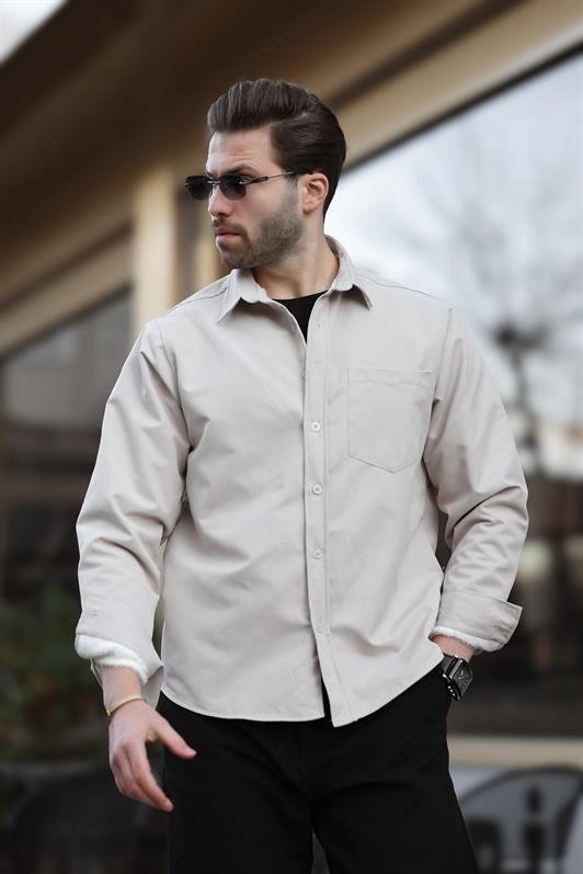 MDX Beige Inside Fleece Men's Shirt E6759 - Scarborough
