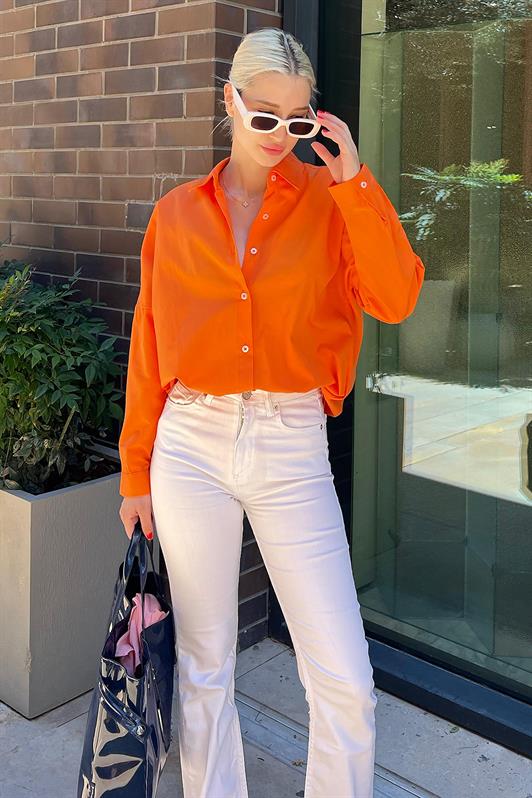 MDX Mad Girls Orange Oversized Shirt MG1369 - Brant