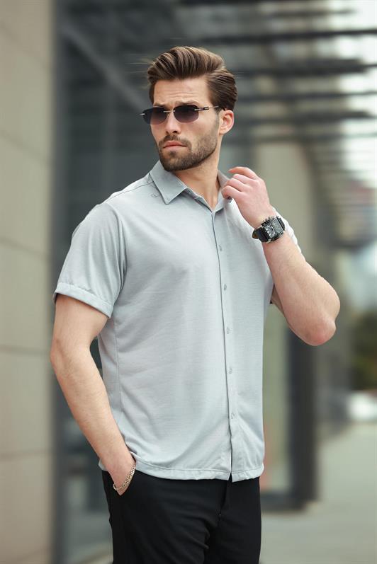 MDX Blue Basic Short Sleeve Men's Shirt E6760 - Tamuín