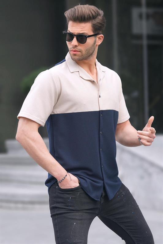 MDX Navy Short Sleeve Men's Shirt 6707 - Vólos