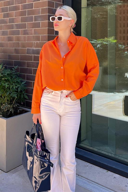 MDX Mad Girls Orange Oversized Shirt MG1369 - Brant