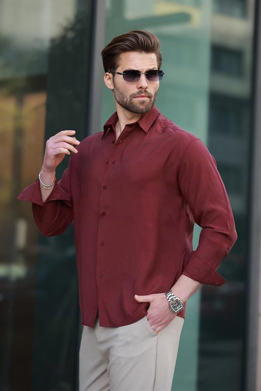 MDX Bordo Basic Long Sleeve Men's Shirt E6762 - Poti