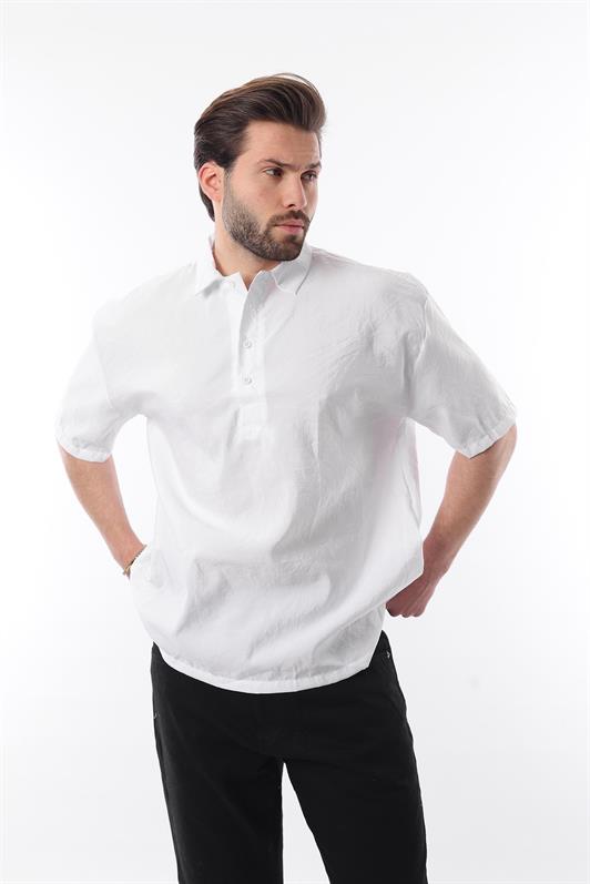 MDX White Oversized Comfort Fit Short Sleeve Shirt 6744 - Mission Viejo