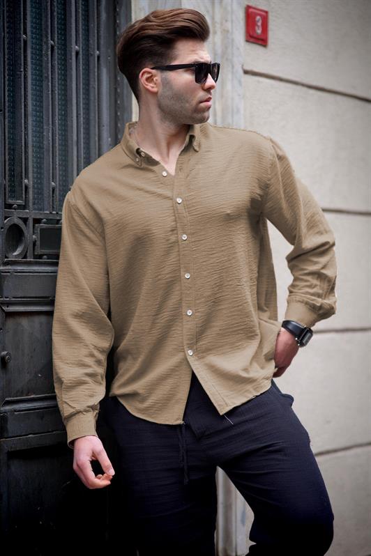 MDX Camel Long Sleeve Oversized Men's Shirt 6735 - Bowmanville
