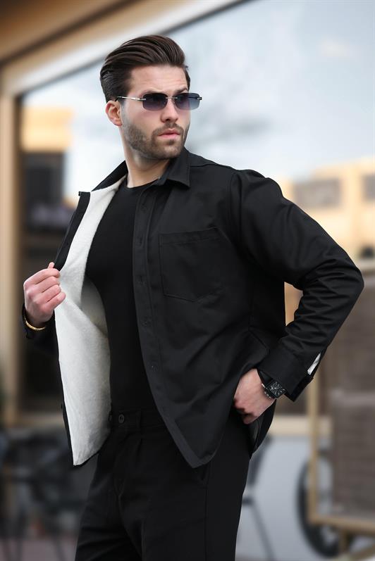 MDX Black Men's Shirt with Fleece Lining E6759 - Dachau