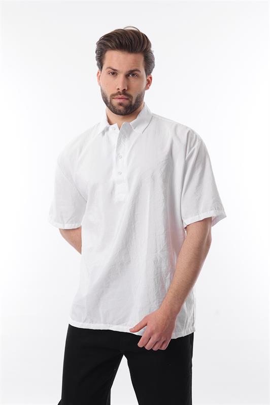 MDX White Oversized Comfort Fit Short Sleeve Shirt 6744 - Mission Viejo